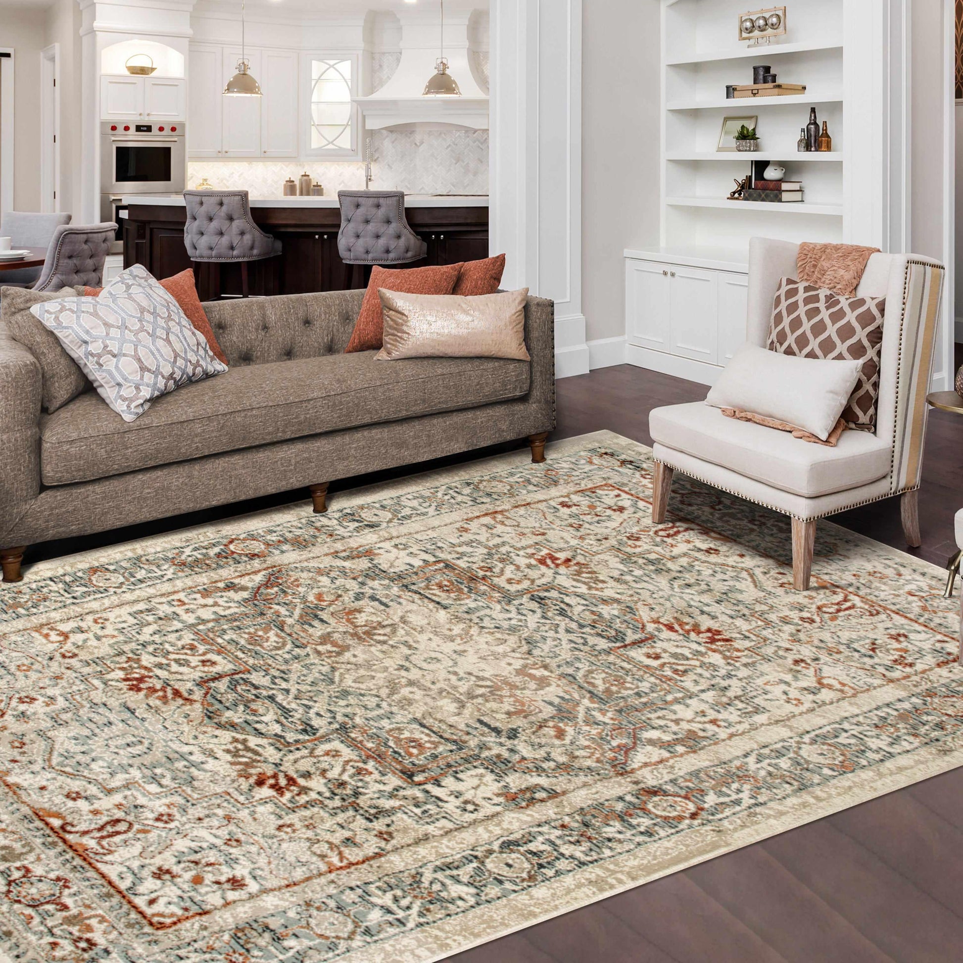 Superior Lucida Distressed Medallion Area Rug 