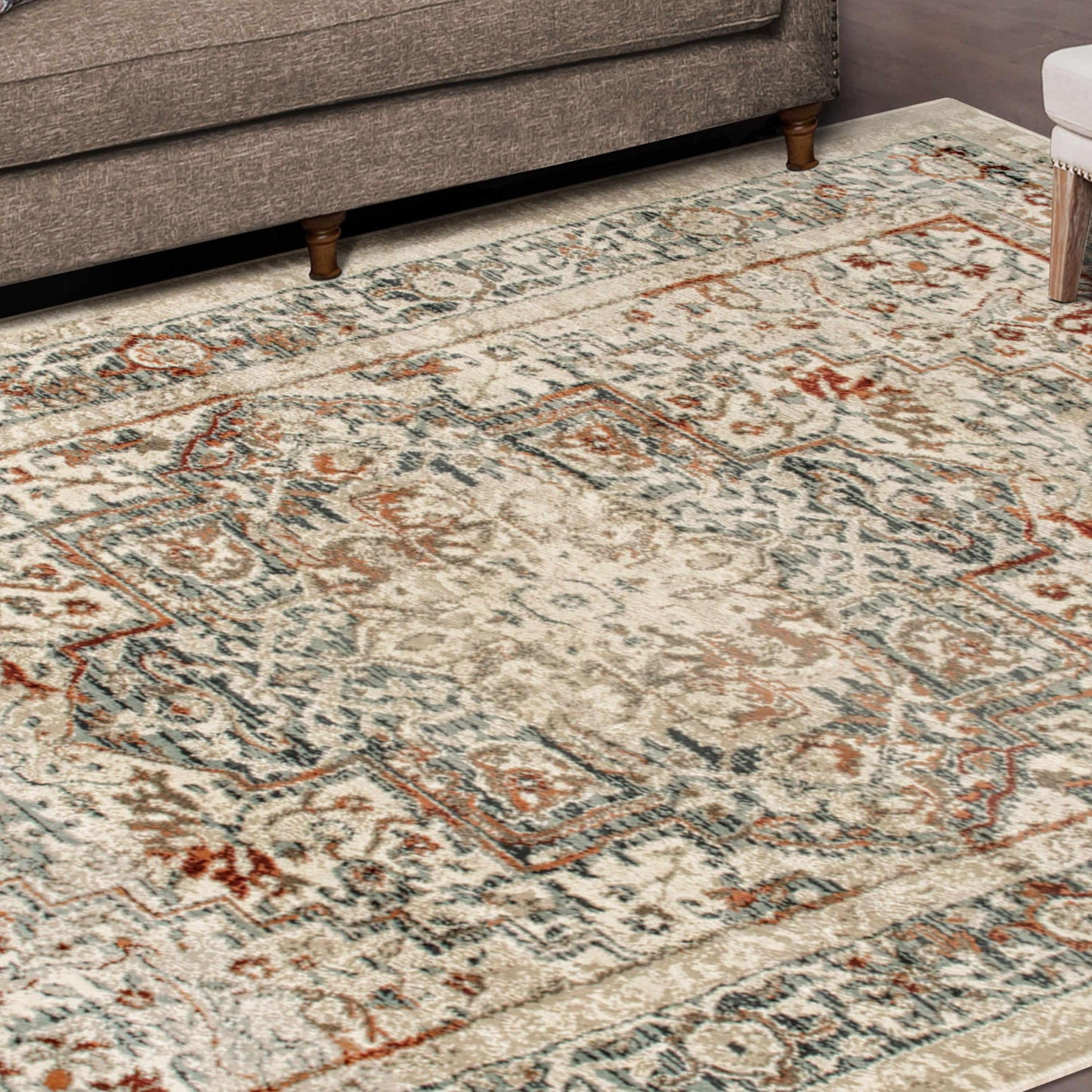 Superior Lucida Distressed Medallion Area Rug 