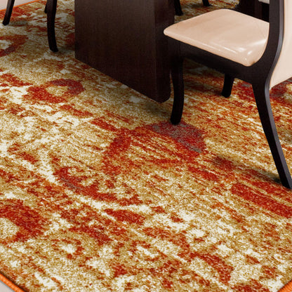  Superior Rosemont Modern Geometric Abstract Indoor Area Rug -  Rust