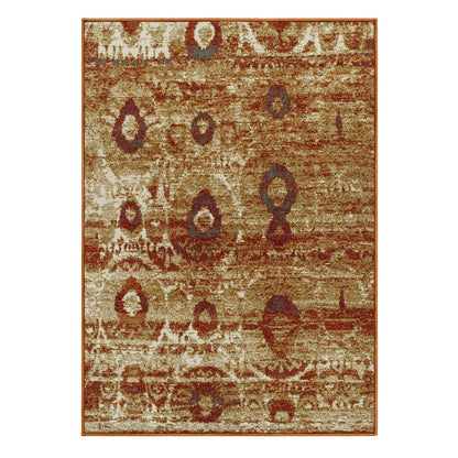  Superior Rosemont Modern Geometric Abstract Indoor Area Rug - Rust