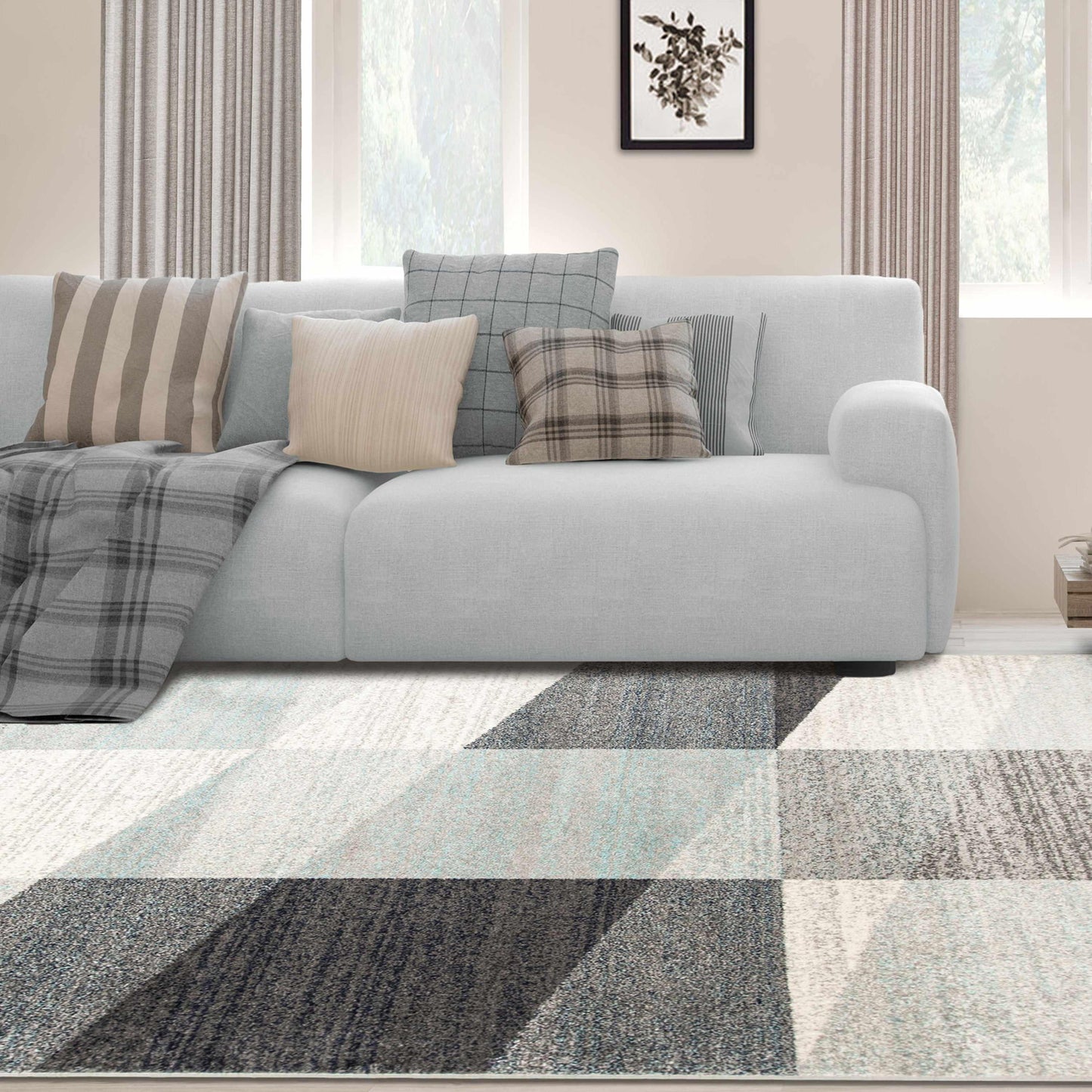 Superior Saina Transitional Abstract Diamonds Indoor Area Rug