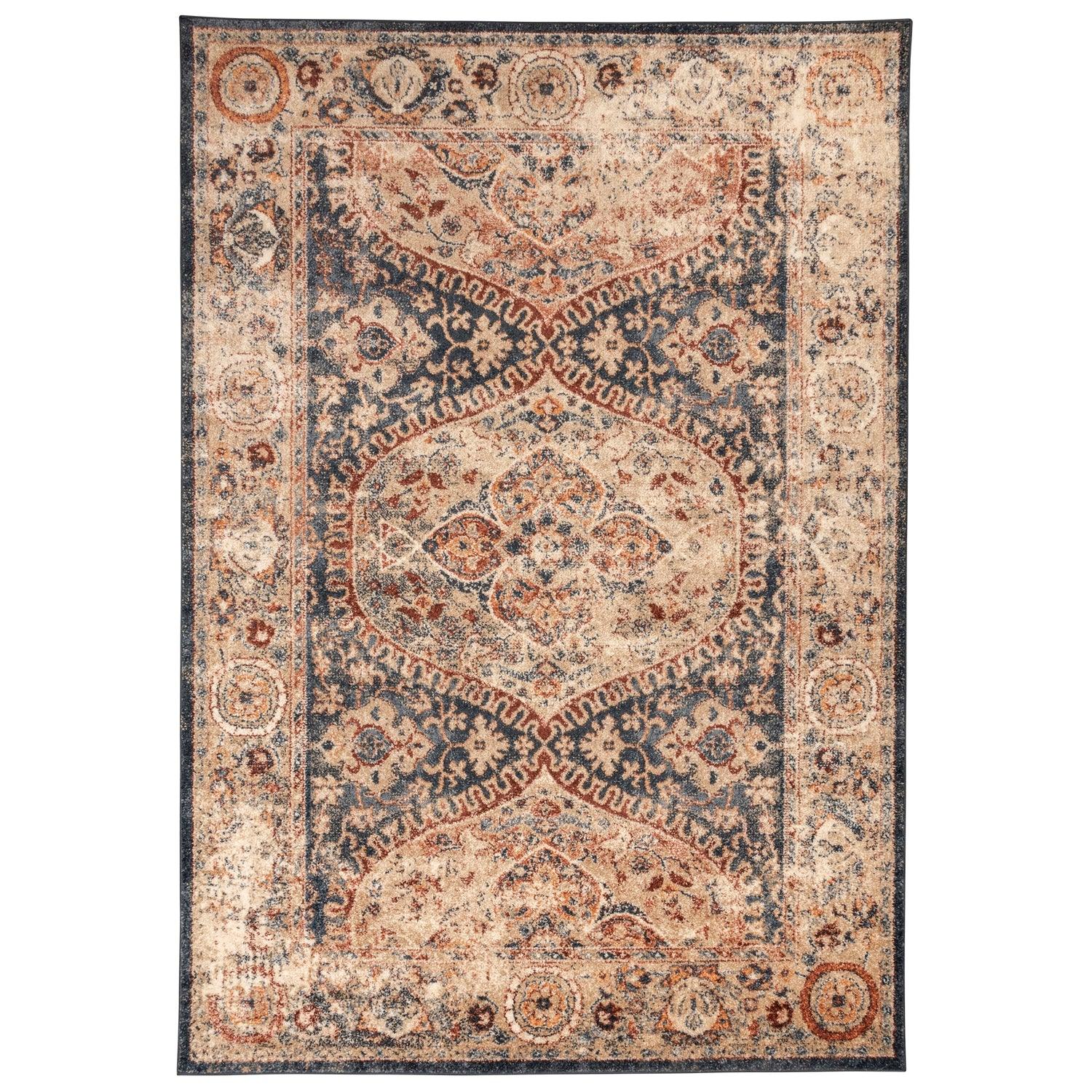 Superior Sibylla Vintage Persian Floral Medallion Indoor Area Rug 