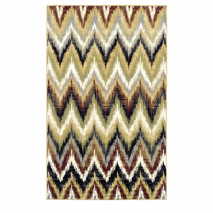  Superior Zigzag Modern Chevron Indoor Area Rug -Red