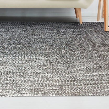 Multi Toned Braided Area Rug Bohemian Indoor Outdoor Rugs - Slate-White