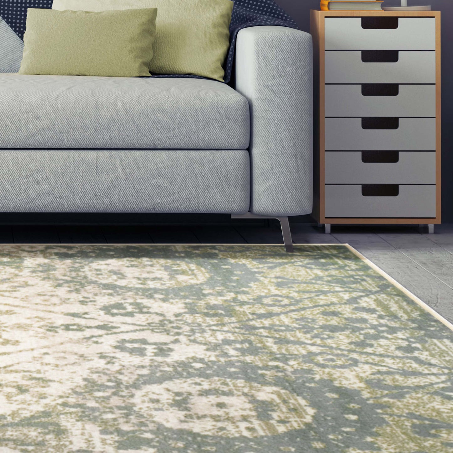 Superior Pendleton Traditional Floral Indoor Area Rug or Runner Rug Or Door Mat - Ivory