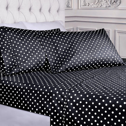 Polka Dot 600 Thread Count Cotton Blend Deep Pocket Sheet Set