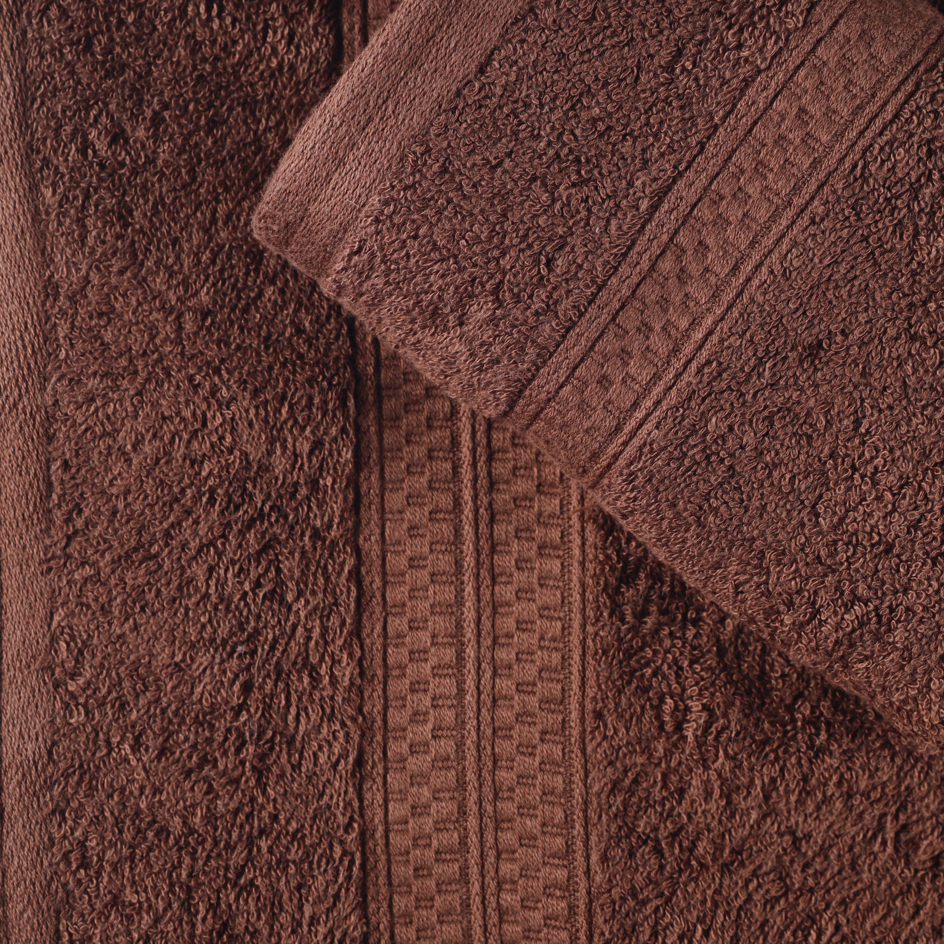 Rayon from Bamboo Cotton Blend Luxury Assorted 18 Piece Towel Set - Cocoa