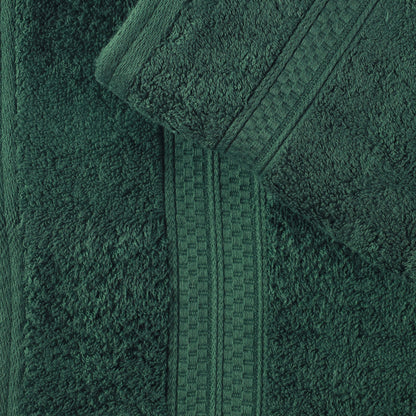 Rayon from Bamboo Cotton Blend Luxury Assorted 18 Piece Towel Set - Hunter Green