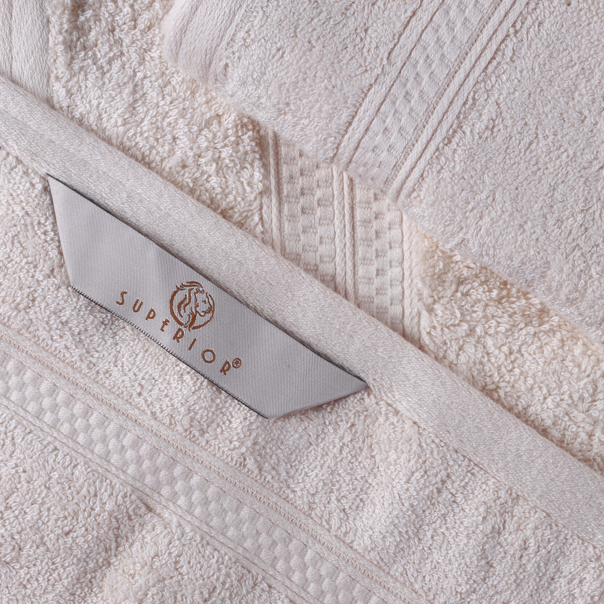 Rayon from Bamboo Cotton Blend Luxury Assorted 18 Piece Towel Set - Ivory