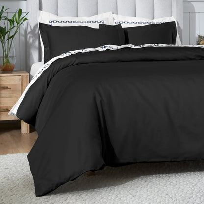 Egyptian Cotton 650 Thread Count Solid Duvet Cover Set