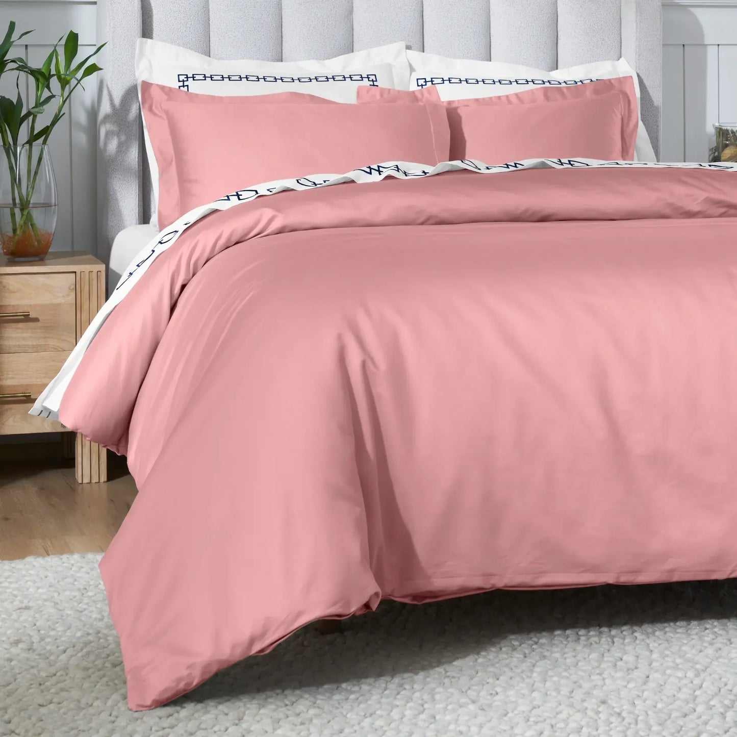 Egyptian Cotton 650 Thread Count Solid Duvet Cover Set