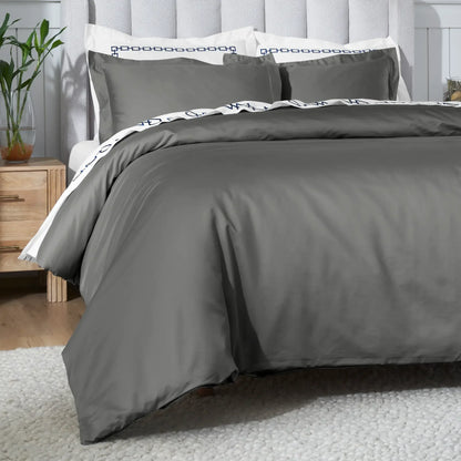 Egyptian Cotton 650 Thread Count Solid Duvet Cover Set