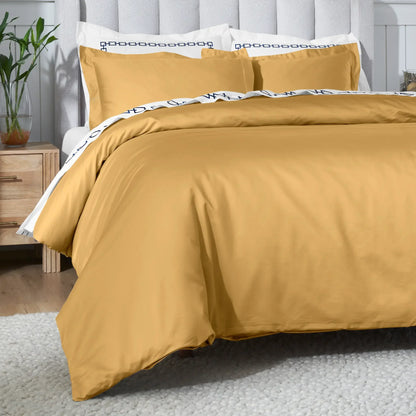 Egyptian Cotton 650 Thread Count Solid Duvet Cover Set