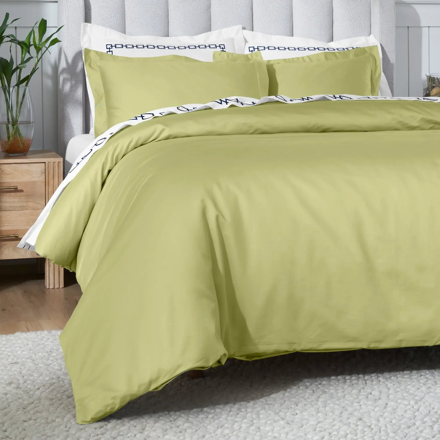 Egyptian Cotton 650 Thread Count Solid Duvet Cover Set