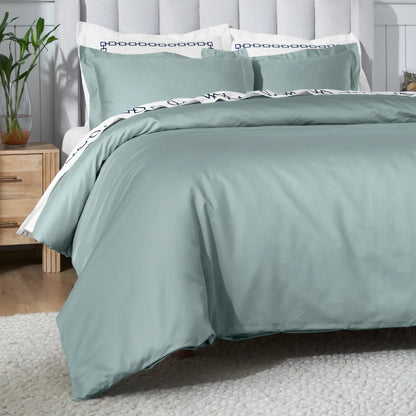 Egyptian Cotton 650 Thread Count Solid Duvet Cover Set