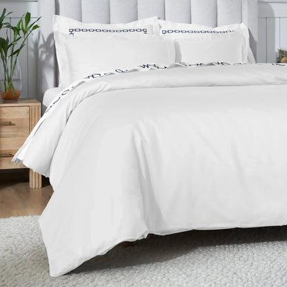 Egyptian Cotton 650 Thread Count Solid Duvet Cover Set
