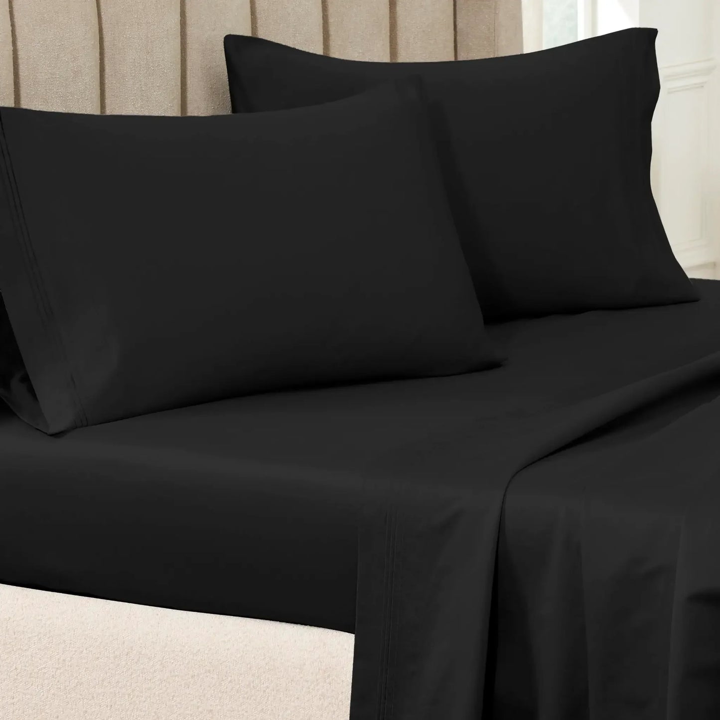 Premium 650 Thread Count Egyptian Cotton Solid Pillowcase Set