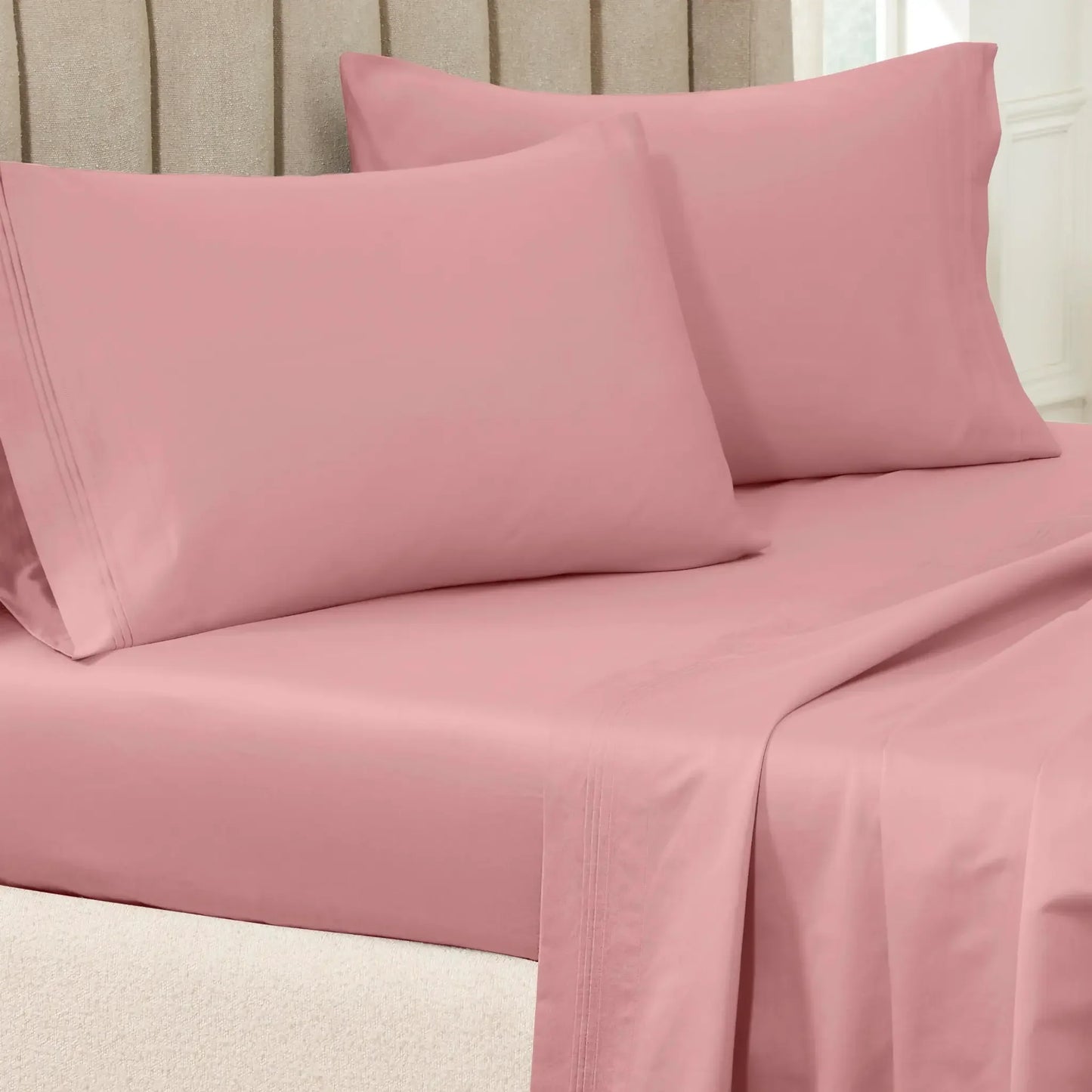 Premium 650 Thread Count Egyptian Cotton Solid Pillowcase Set