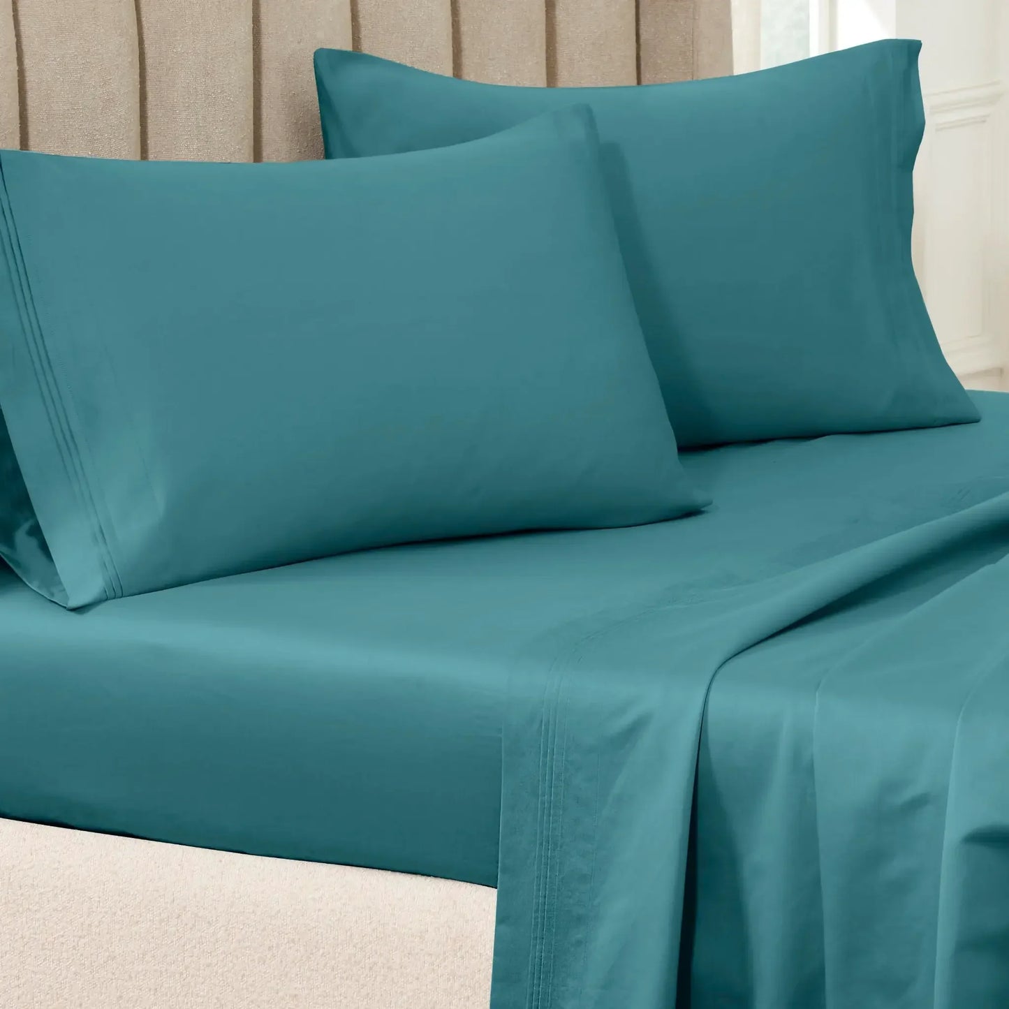 Premium 650 Thread Count Egyptian Cotton Solid Pillowcase Set