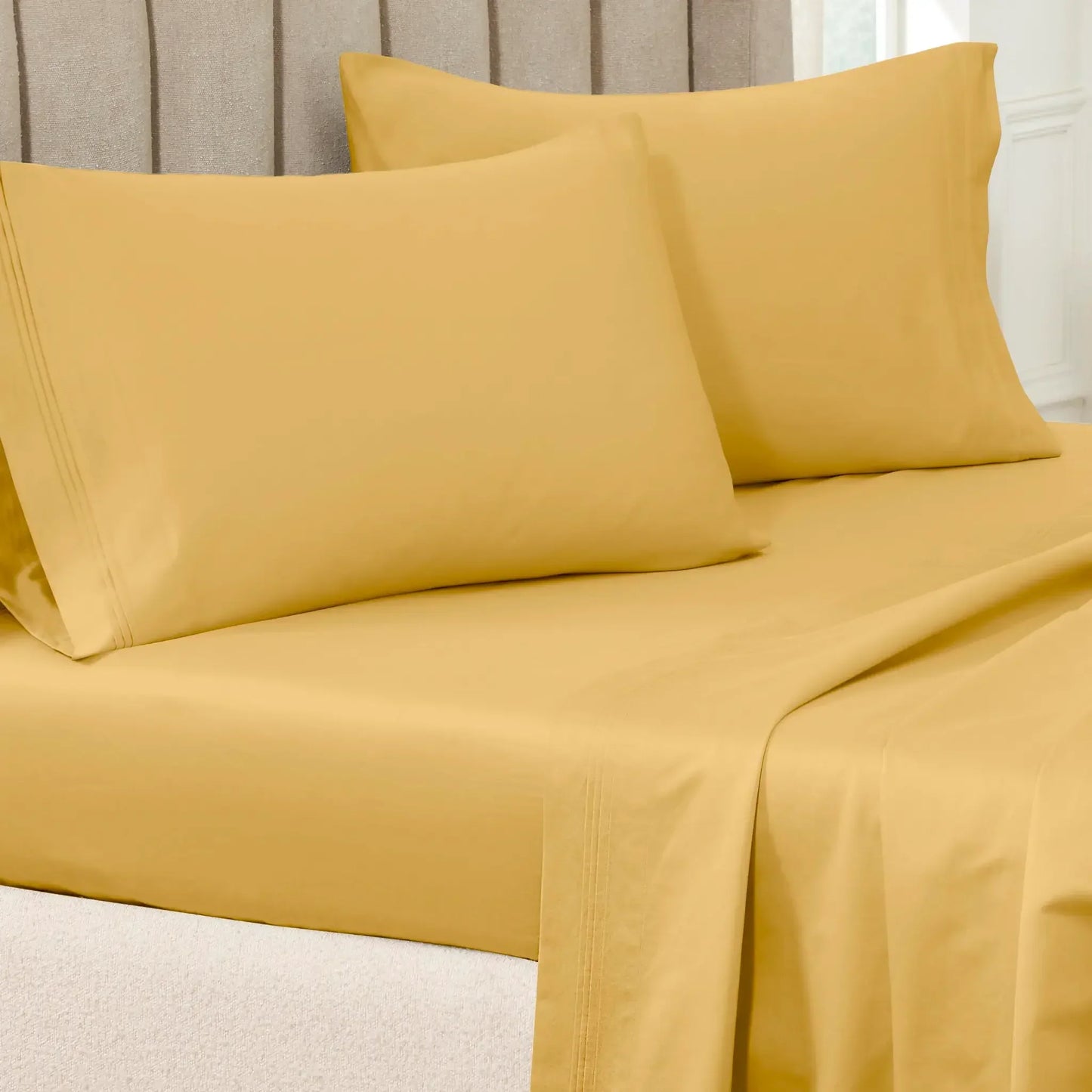 Premium 650 Thread Count Egyptian Cotton Solid Pillowcase Set