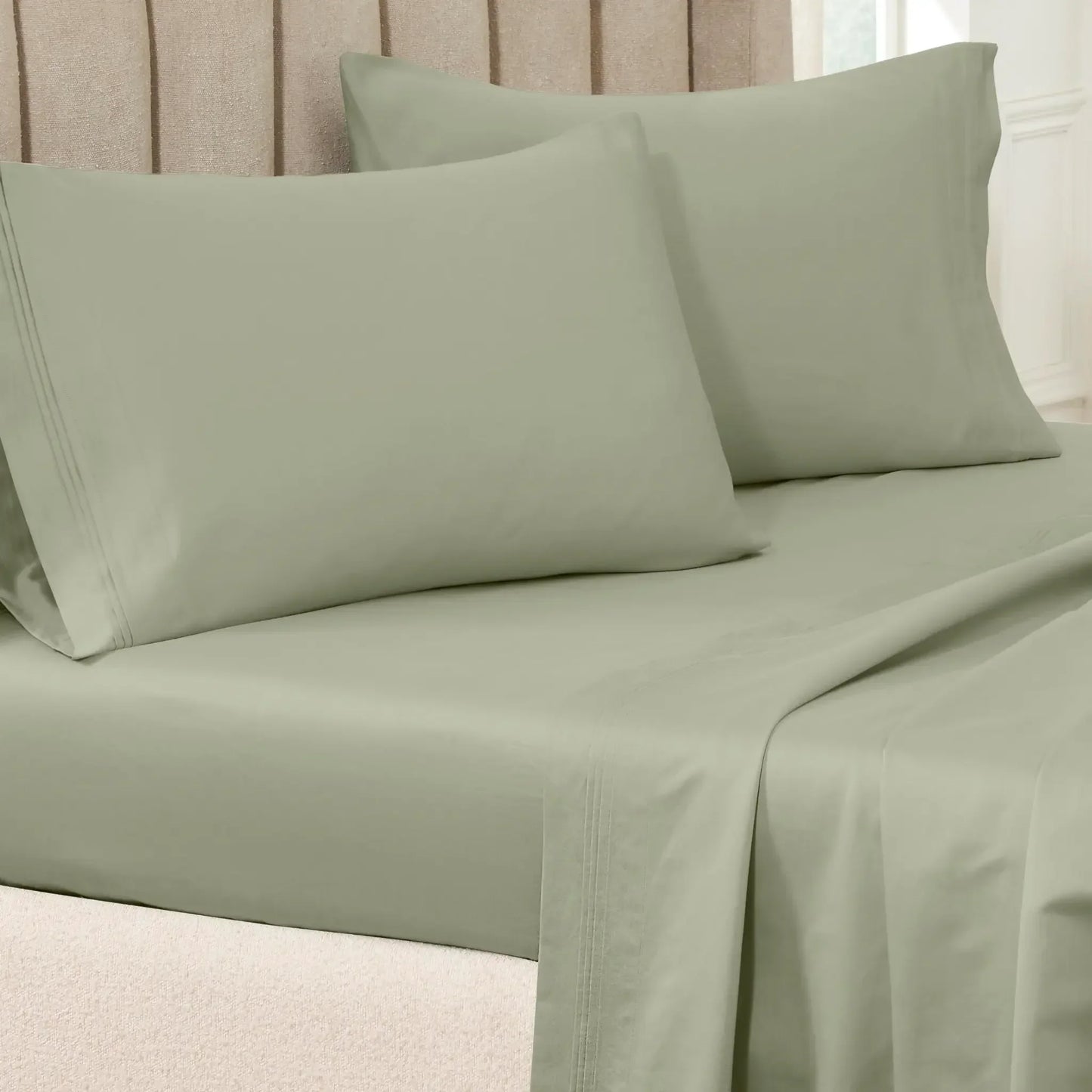 Premium 650 Thread Count Egyptian Cotton Solid Pillowcase Set