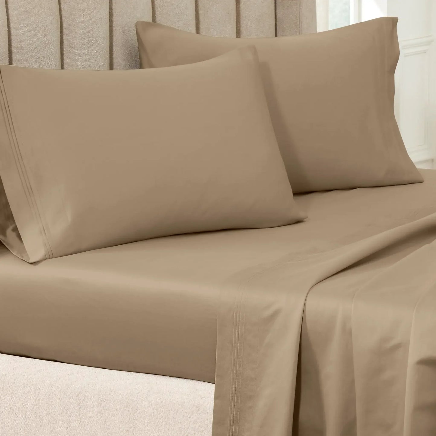 Premium 650 Thread Count Egyptian Cotton Solid Pillowcase Set