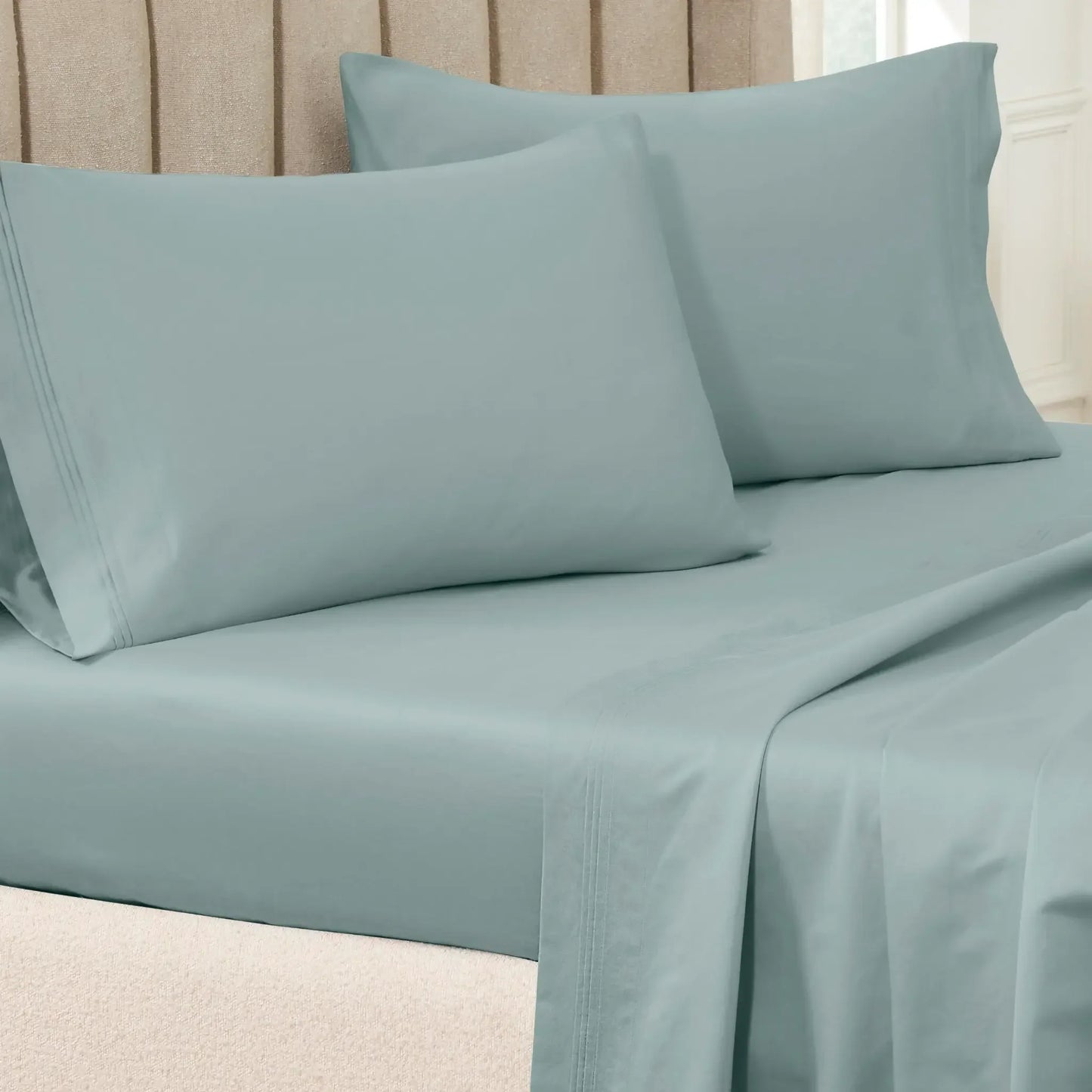 Premium 650 Thread Count Egyptian Cotton Solid Pillowcase Set