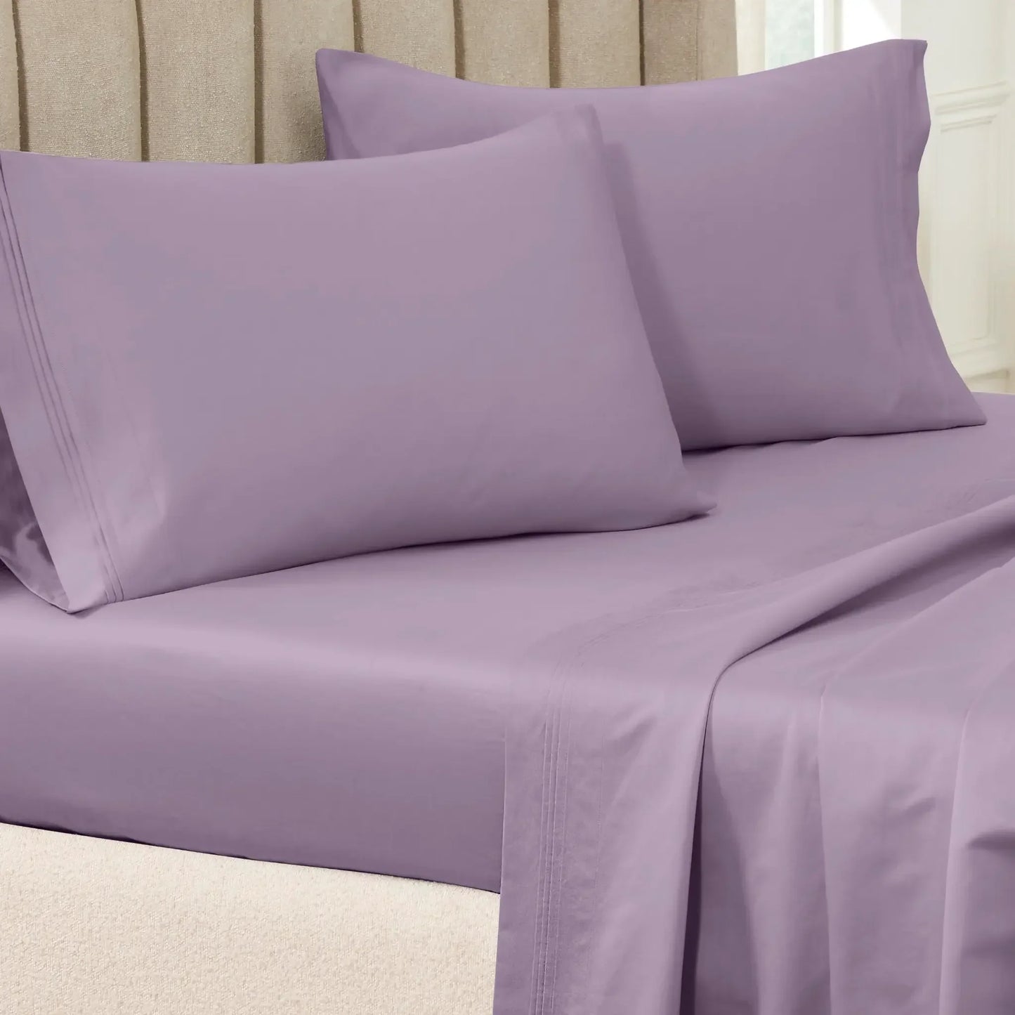 Premium 650 Thread Count Egyptian Cotton Solid Pillowcase Set