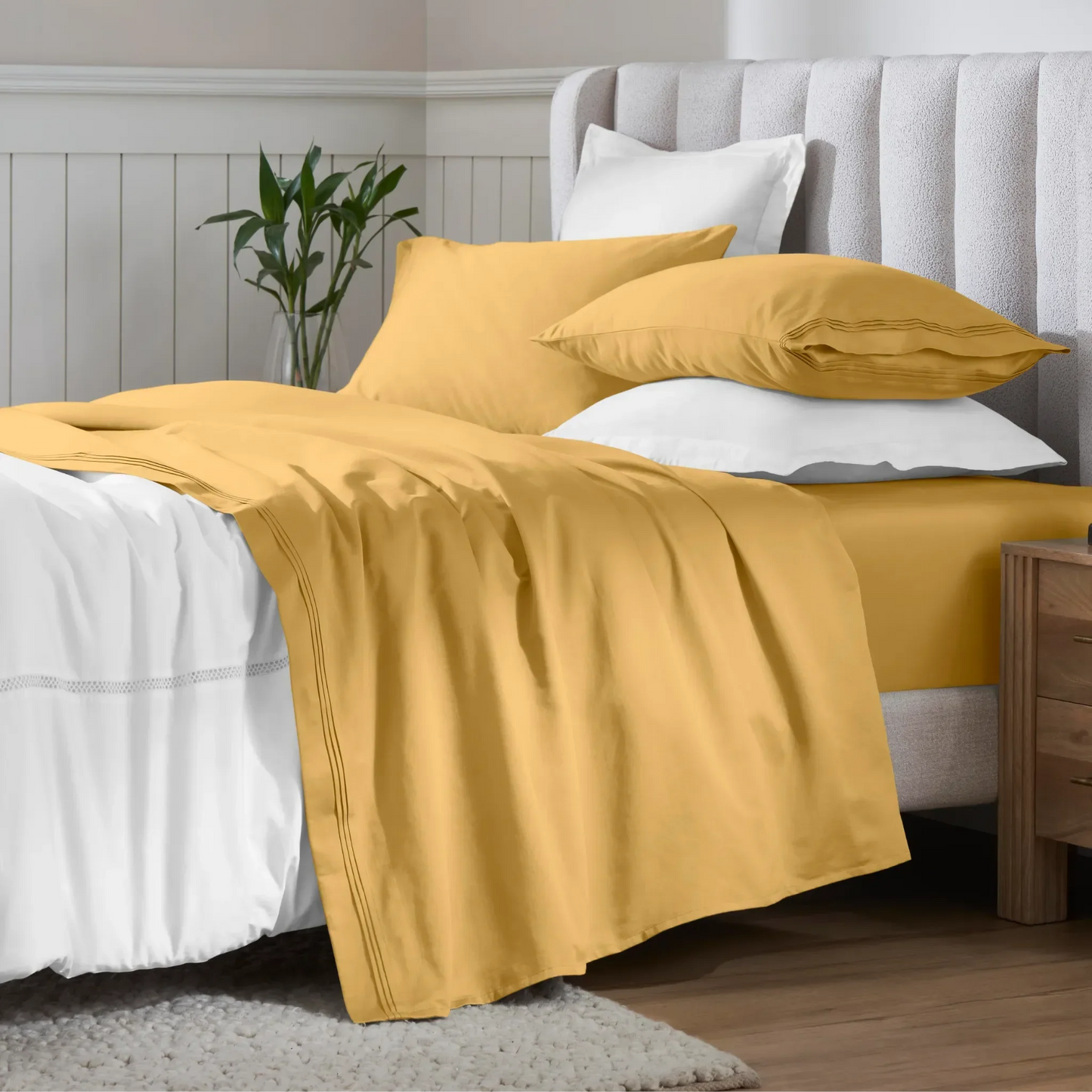 Egyptian Cotton 650 Thread Count Eco-Friendly Solid Sheet Set