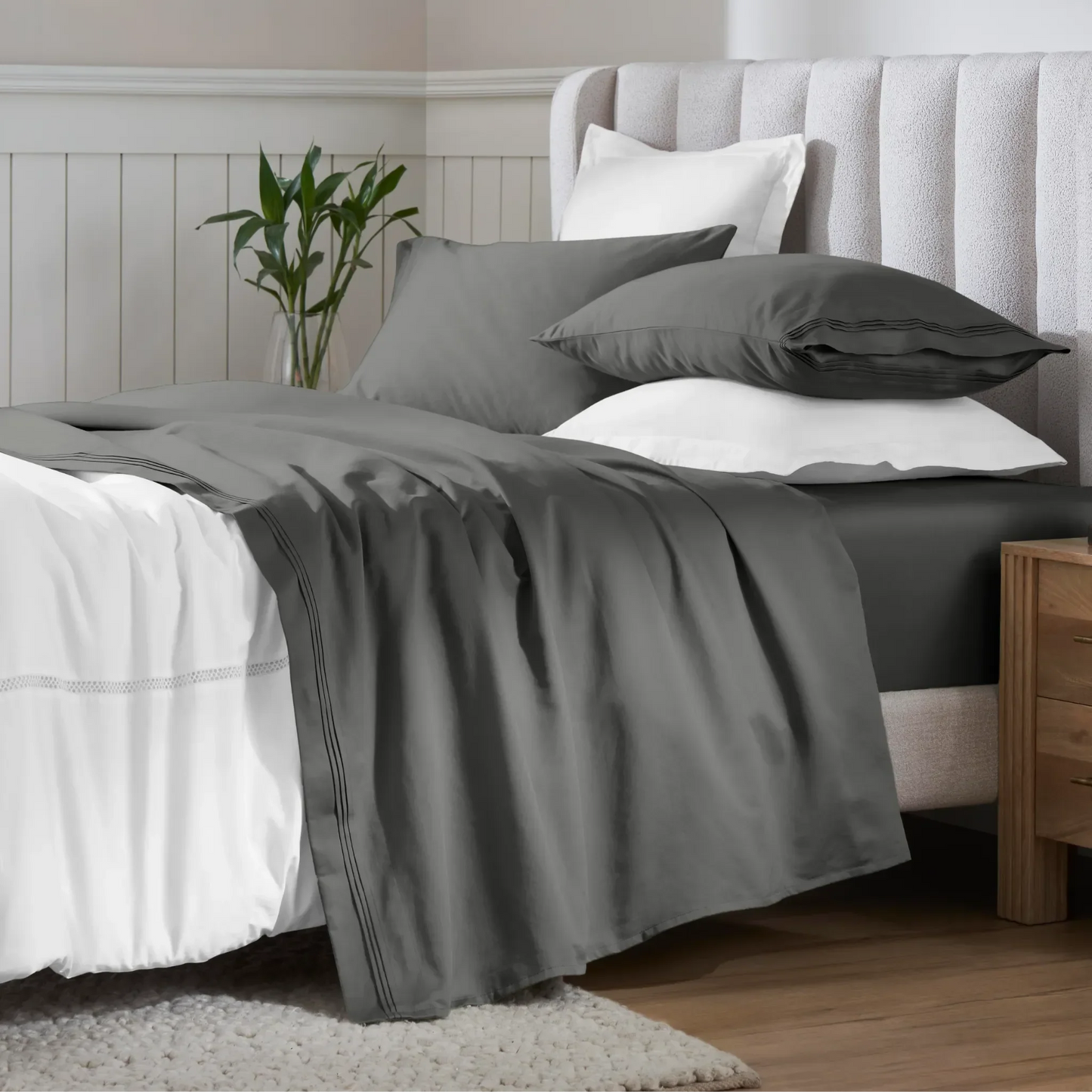 Egyptian Cotton 650 Thread Count Eco-Friendly Solid Sheet Set