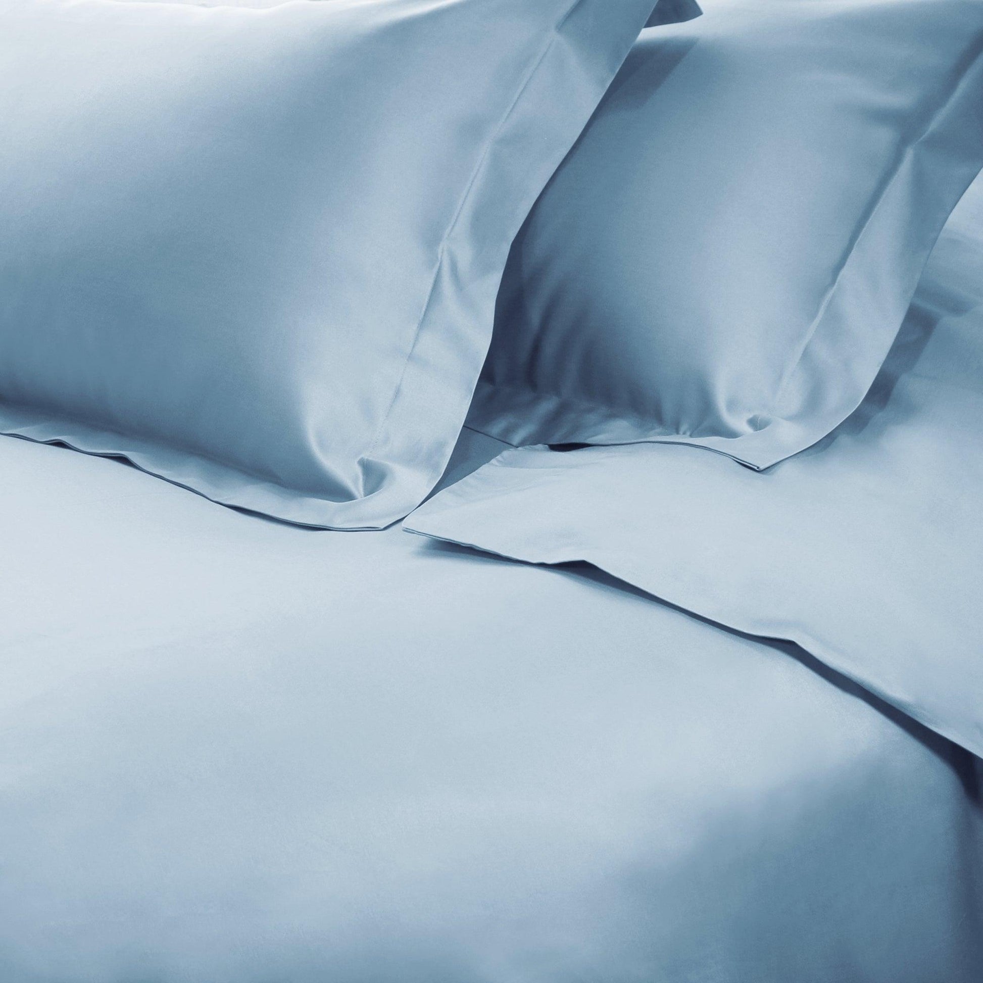  Superior Premium 650 Thread Count Egyptian Cotton Solid Duvet Cover Set - Baby Blue