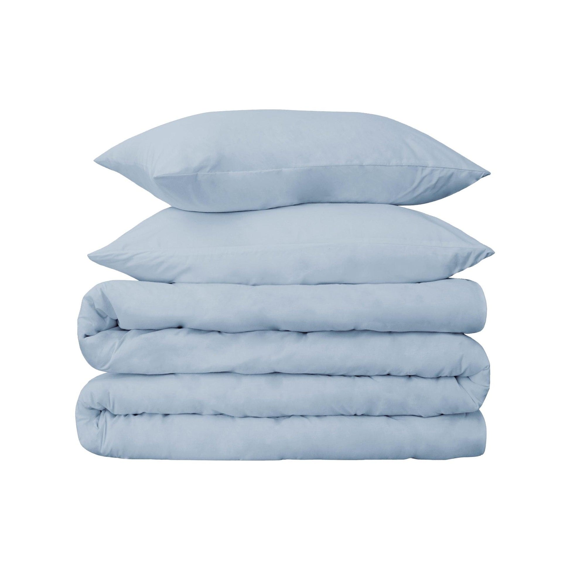  Superior Premium 650 Thread Count Egyptian Cotton Solid Duvet Cover Set - Baby Blue