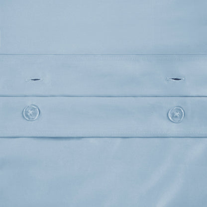 Superior Premium 650 Thread Count Egyptian Cotton Solid Duvet Cover Set - Baby Blue
