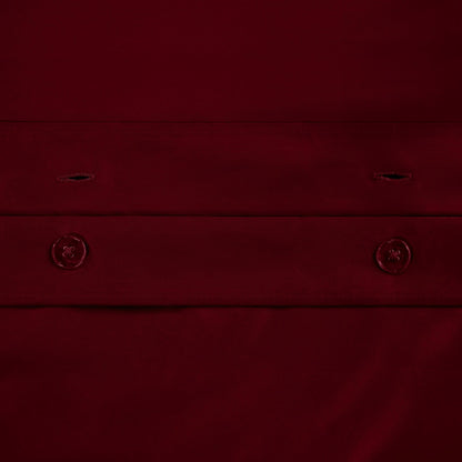  Superior Premium 650 Thread Count Egyptian Cotton Solid Duvet Cover Set - Burgundy