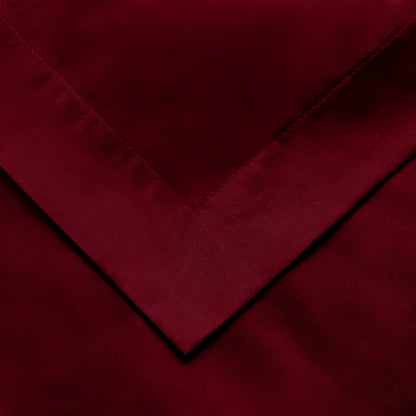 Superior Premium 650 Thread Count Egyptian Cotton Solid Duvet Cover Set - Burgundy