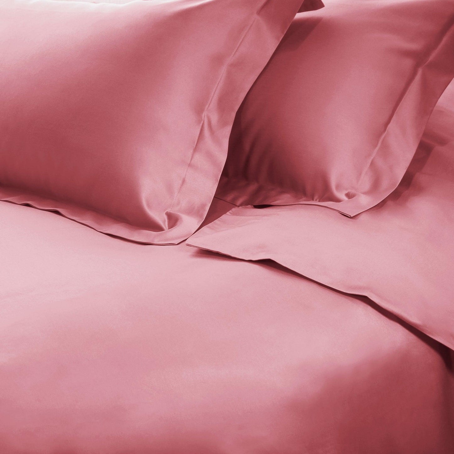 Superior Premium 650 Thread Count Egyptian Cotton Solid Duvet Cover Set - Blush