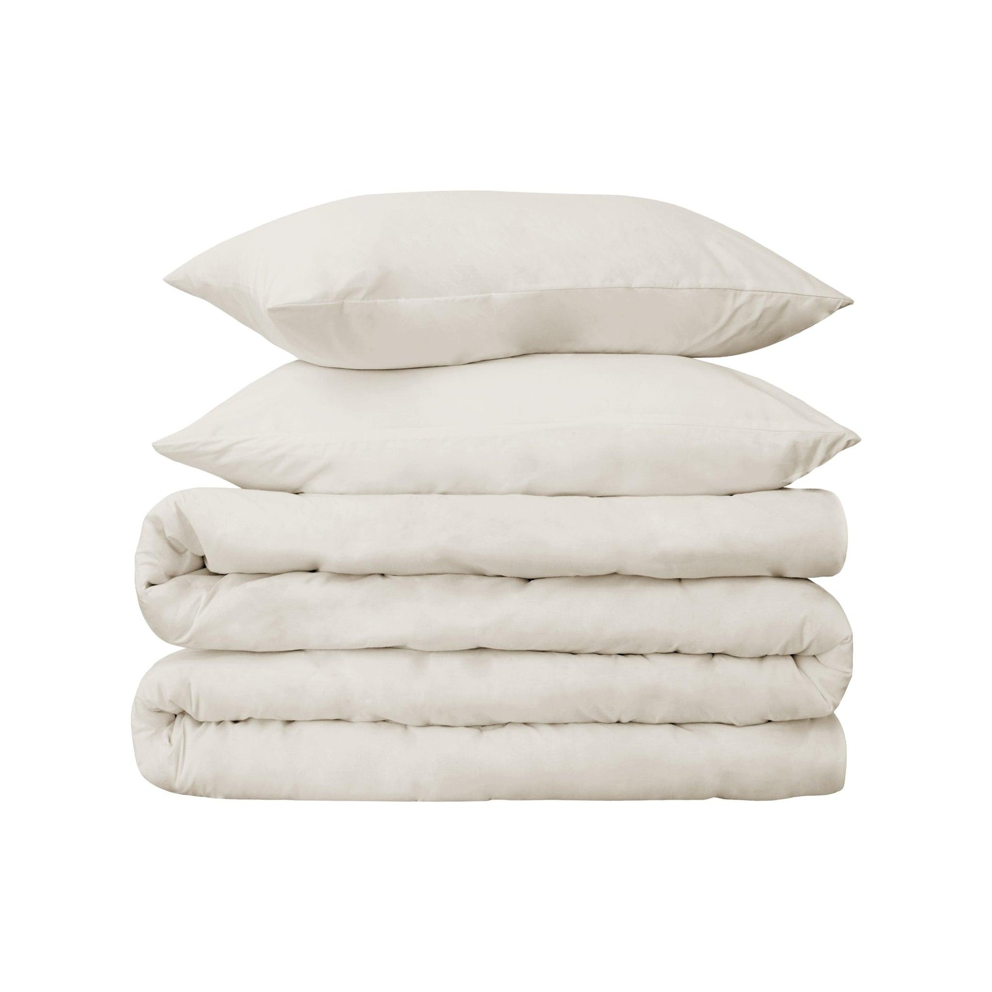  Superior Premium 650 Thread Count Egyptian Cotton Solid Duvet Cover Set - Ivory
