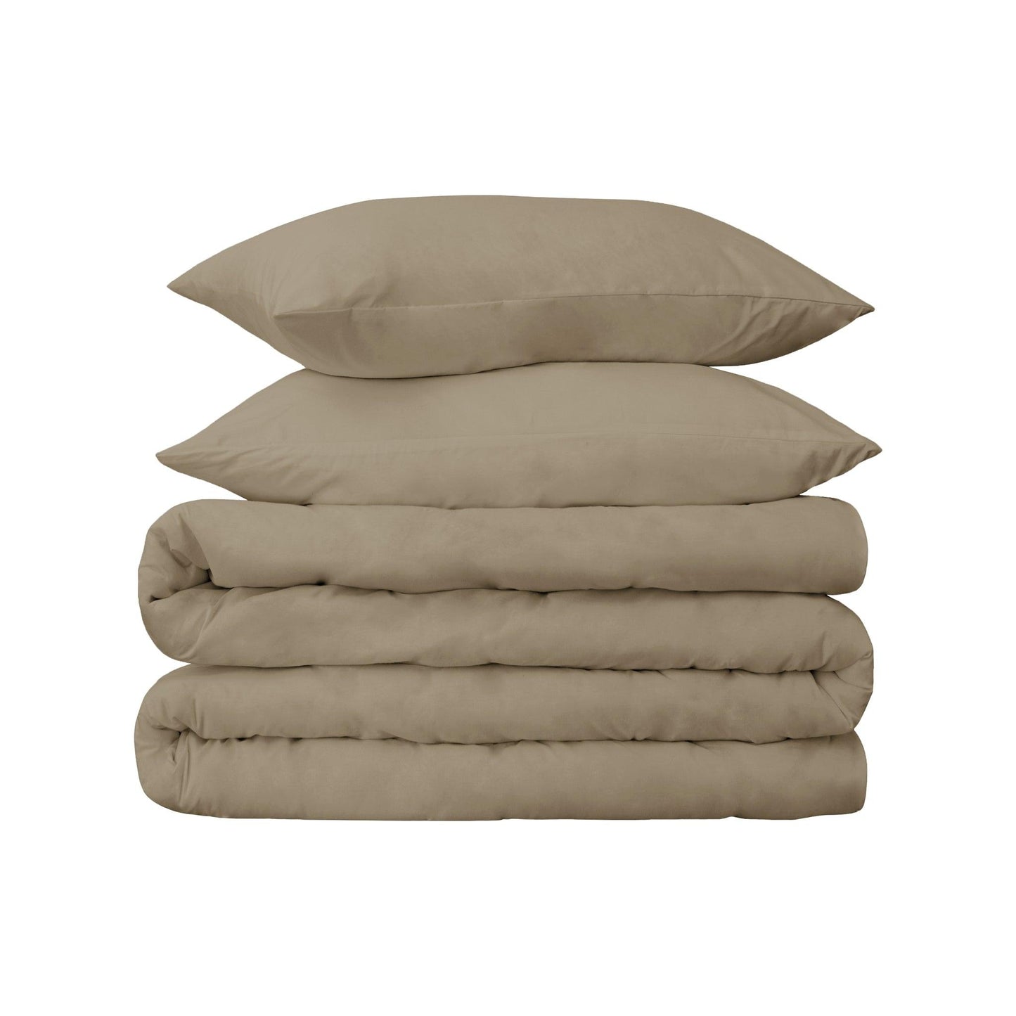 Superior Premium 650 Thread Count Egyptian Cotton Solid Duvet Cover Set - Linen