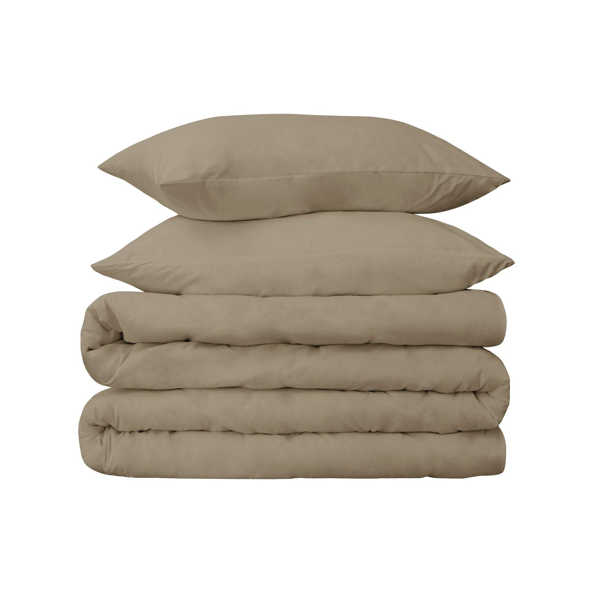 Superior Premium 650 Thread Count Egyptian Cotton Solid Duvet Cover Set - Linen