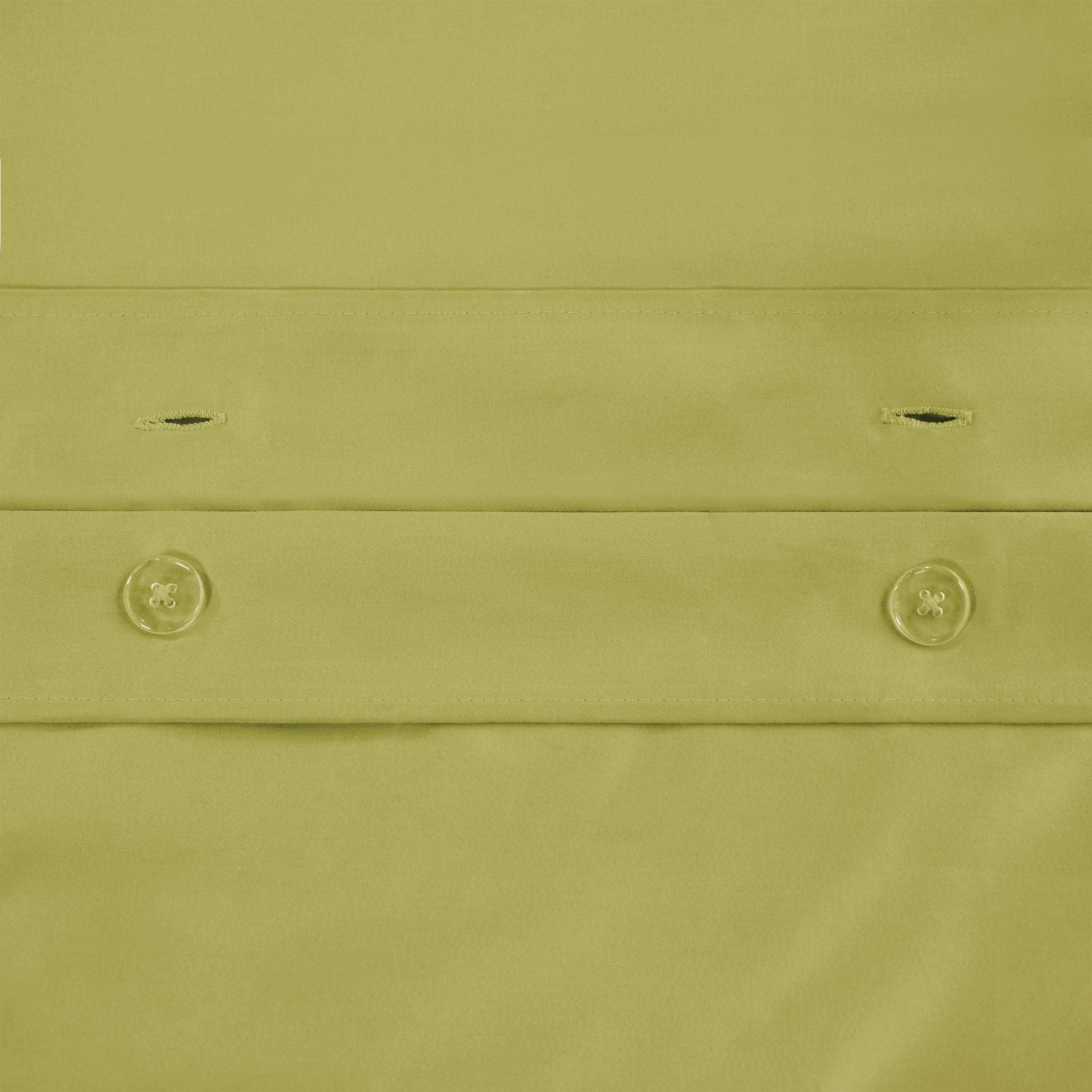  Superior Premium 650 Thread Count Egyptian Cotton Solid Duvet Cover Set - Olive Green