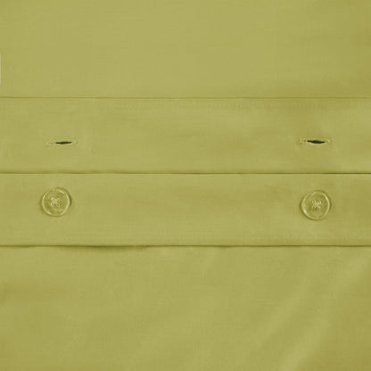  Superior Premium 650 Thread Count Egyptian Cotton Solid Duvet Cover Set - Olive Green