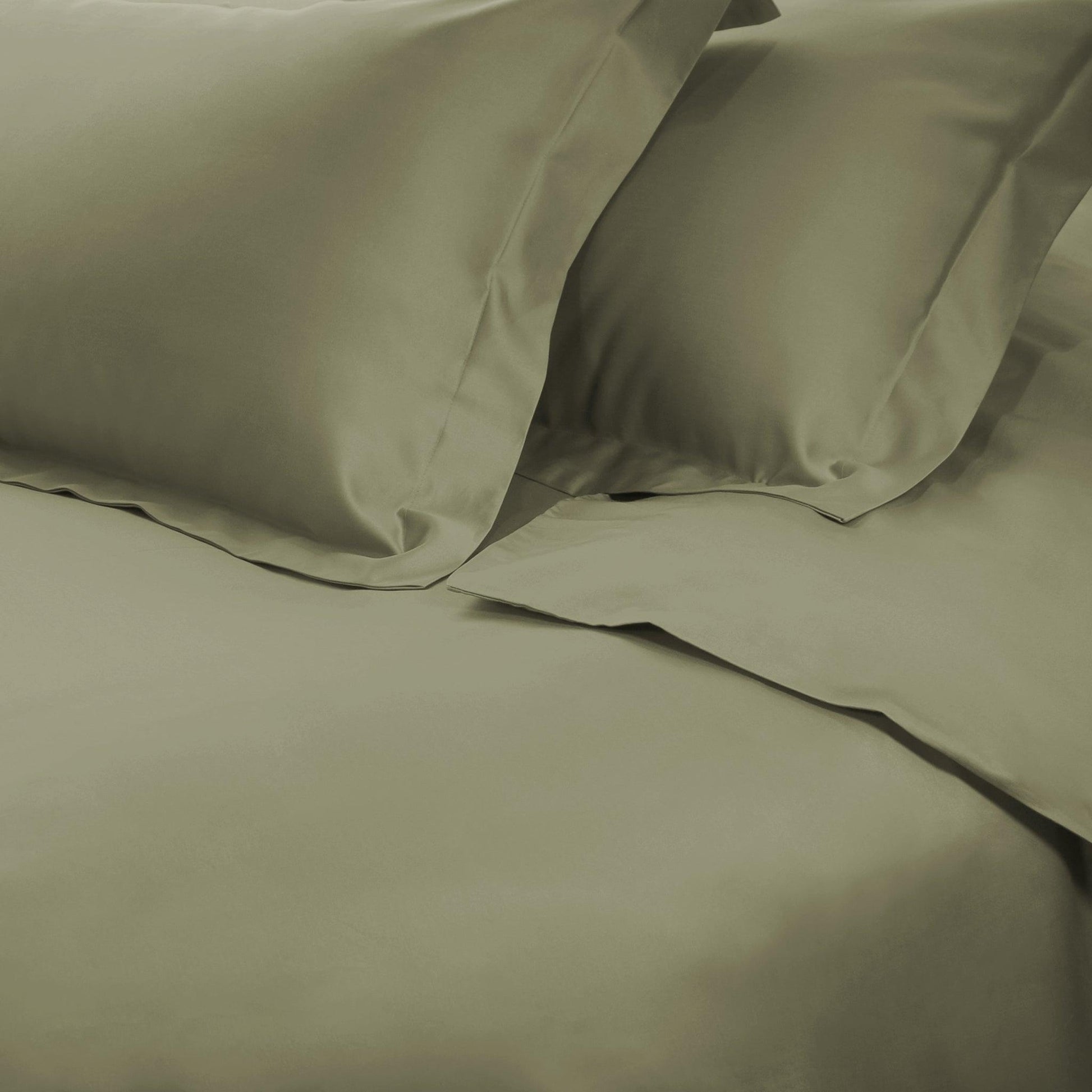  Superior Premium 650 Thread Count Egyptian Cotton Solid Duvet Cover Set - Sage