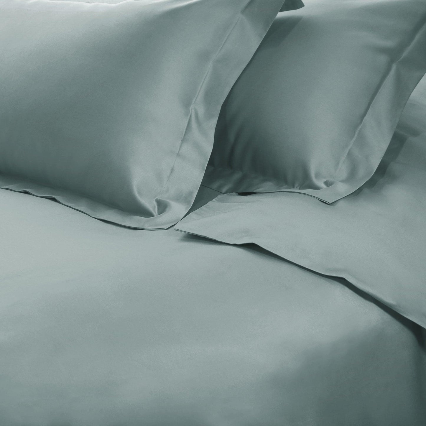  Superior Premium 650 Thread Count Egyptian Cotton Solid Duvet Cover Set - Teal
