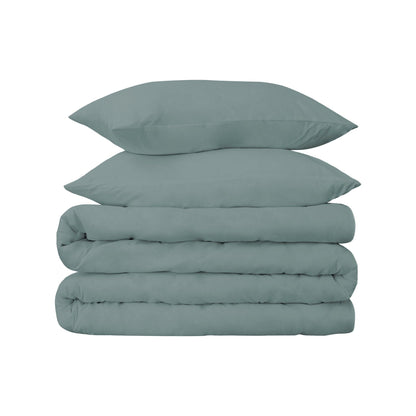  Superior Premium 650 Thread Count Egyptian Cotton Solid Duvet Cover Set - Teal