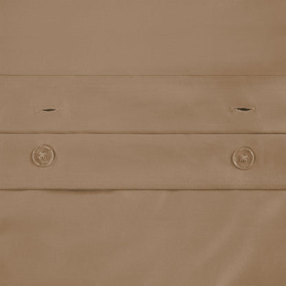  Superior Premium 650 Thread Count Egyptian Cotton Solid Duvet Cover Set - Taupe