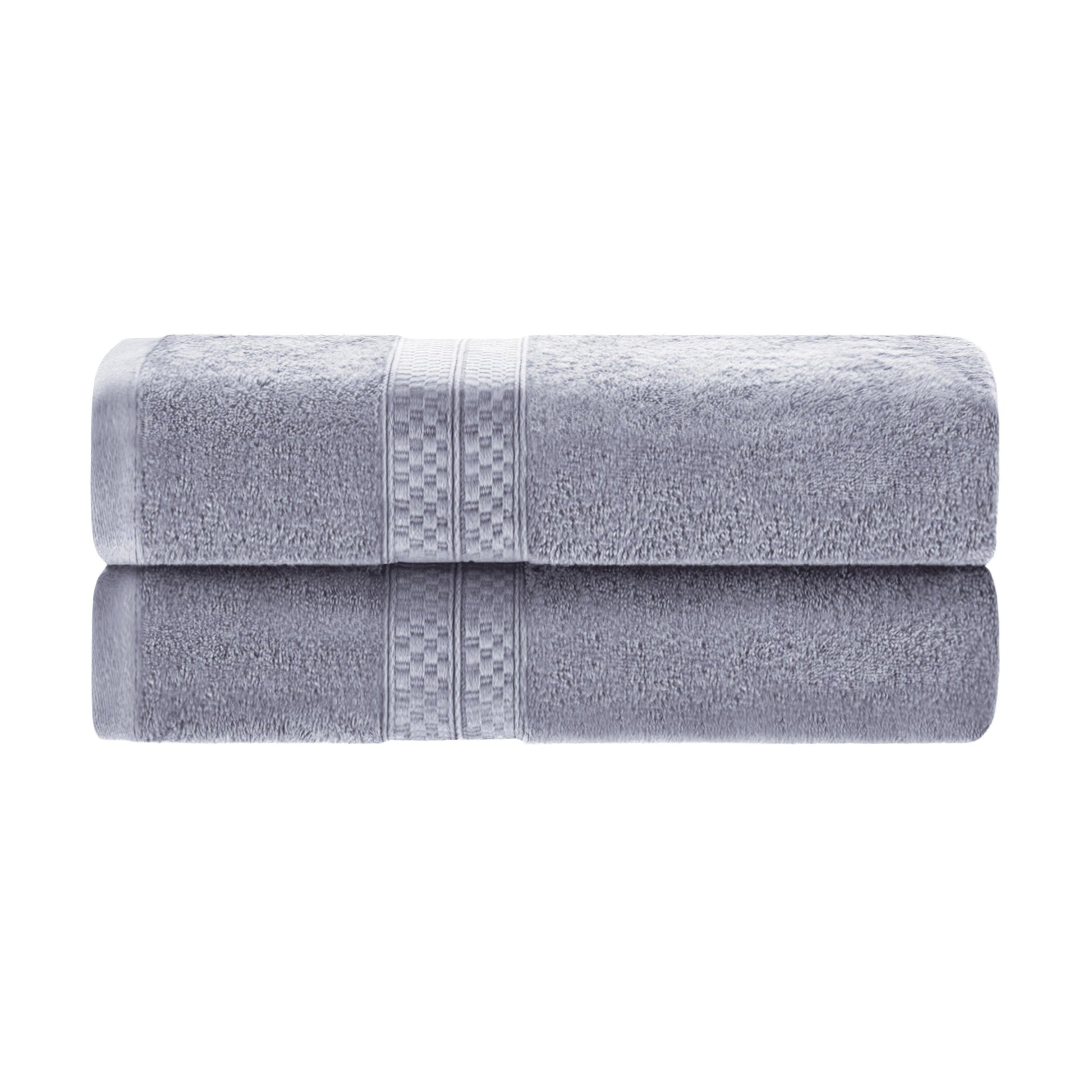 Rayon from Bamboo Ultra-Plush Heavyweight 2-Piece Bath Towel Set - Chrome