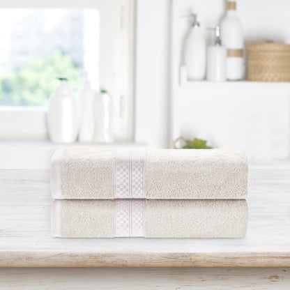Rayon from Bamboo Ultra-Plush Heavyweight 2-Piece Bath Towel Set -  Ivory