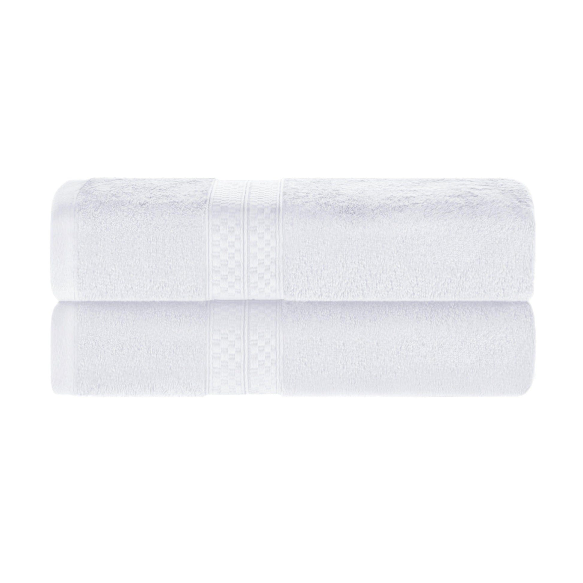 Rayon from Bamboo Ultra-Plush Heavyweight 2-Piece Bath Towel Set - White