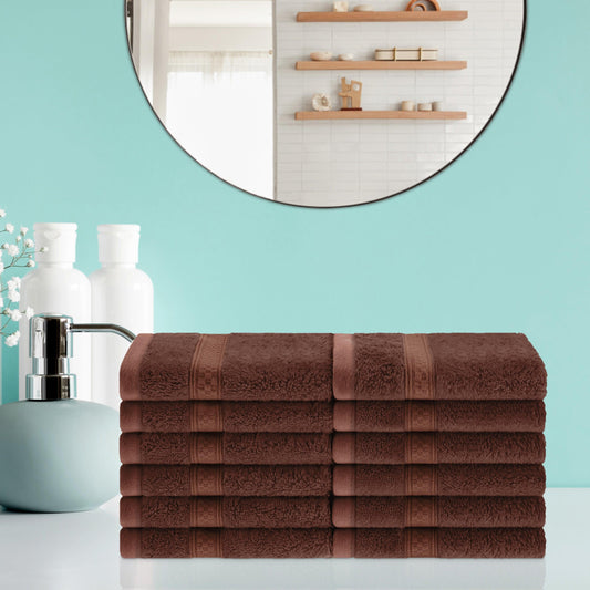 Rayon from Bamboo Ultra-Plush Heavyweight Assorted 12-Piece Towel Set - Cocoa