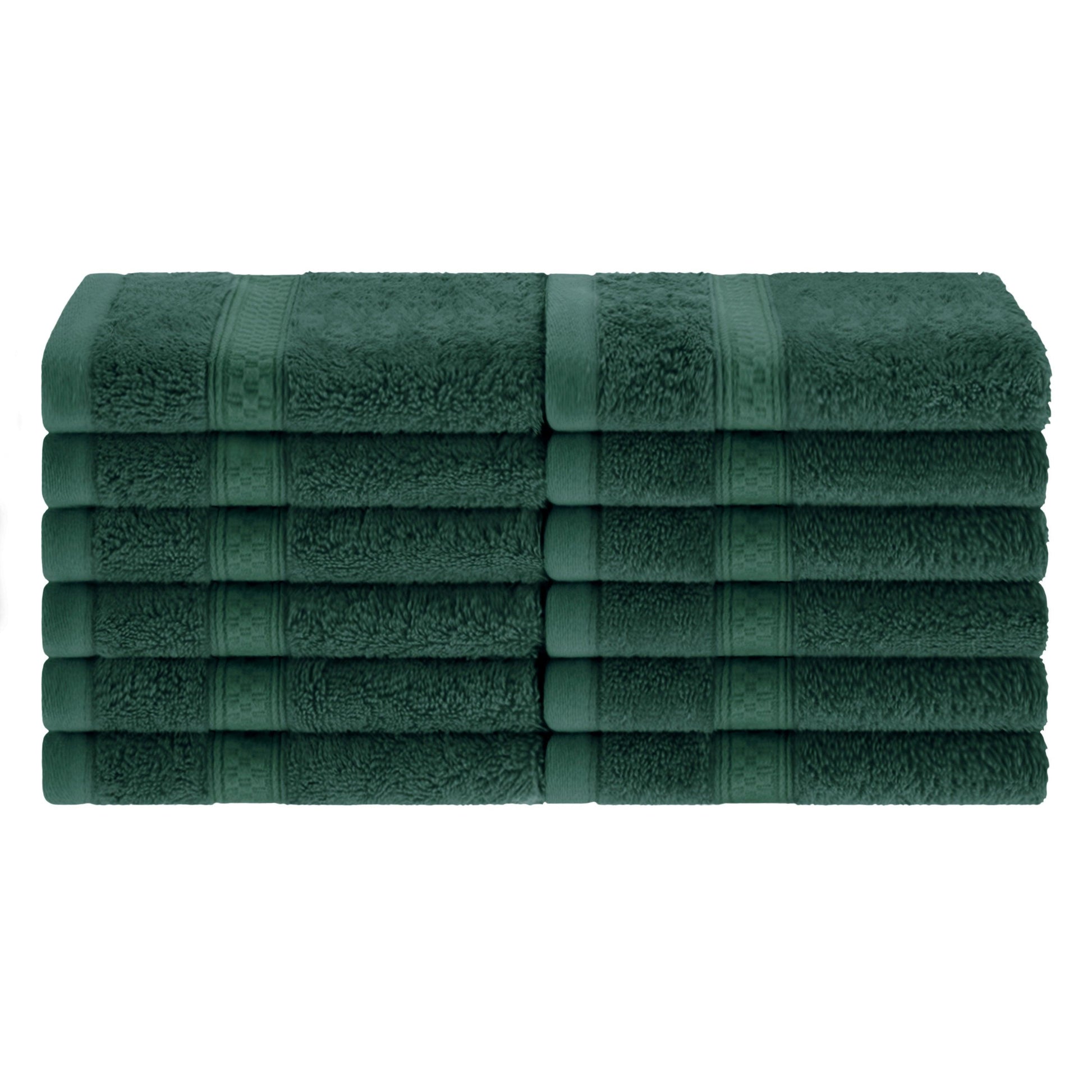 Rayon from Bamboo Ultra-Plush Heavyweight Assorted 12-Piece Towel Set -  Hunter Green